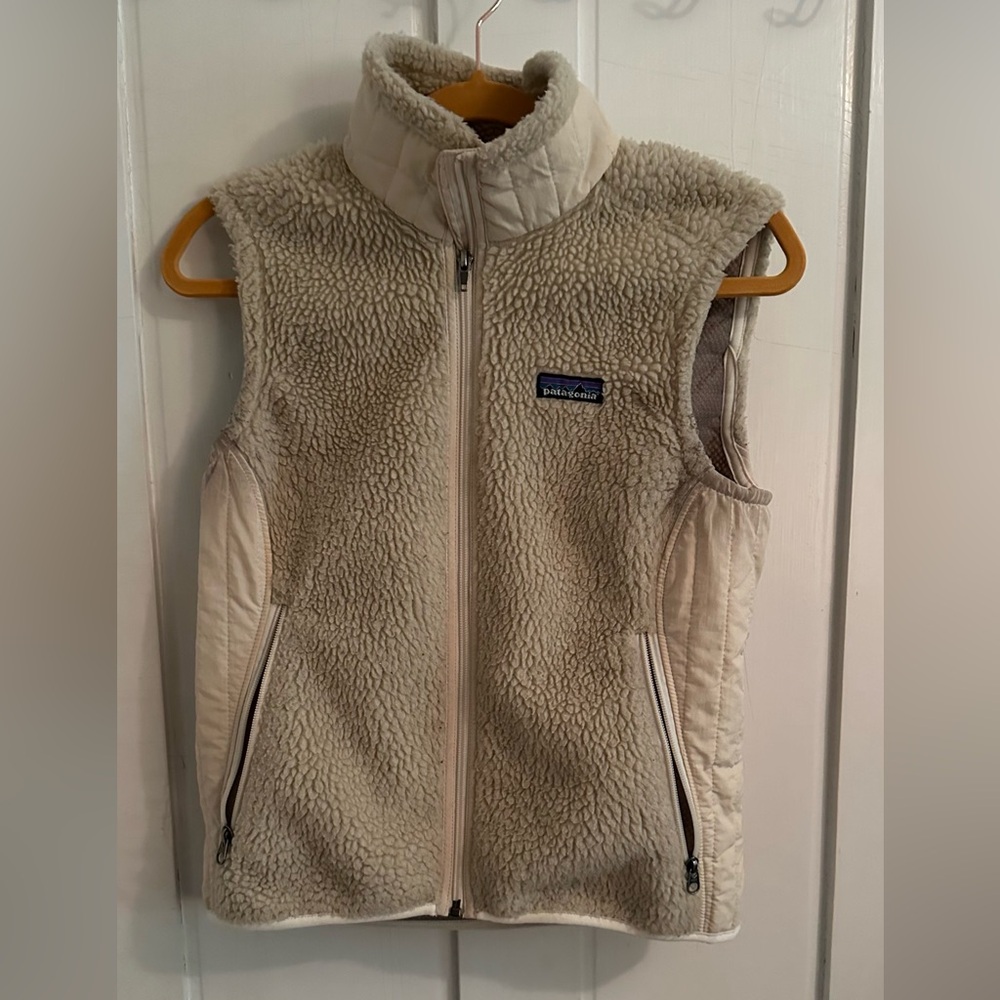 White womens small Patagonia Retro X fleece Sherpa vest